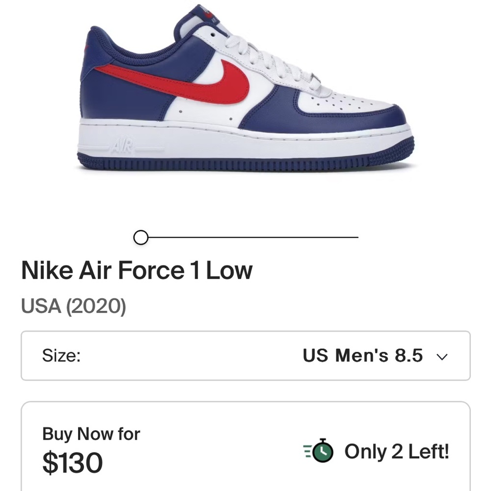 Men’s Air Force 1s size 8 1/2